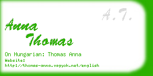 anna thomas business card